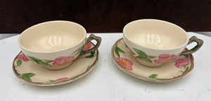 Franciscan Desert Rose England Teacup & Saucer Set (PAIR)