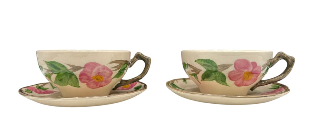 Franciscan Desert Rose England Teacup & Saucer Set (PAIR) by Miss Daisy's Consignment & Auction House
