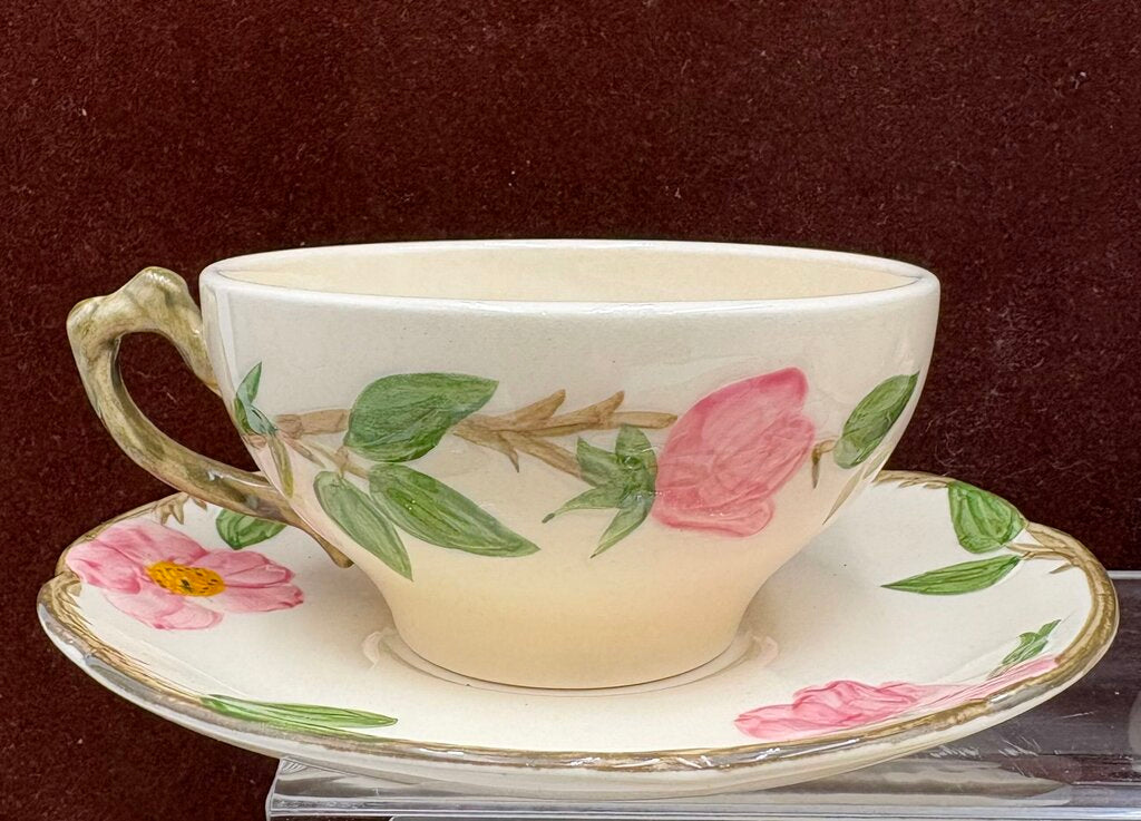 Vintage Franciscan Desert Rose USA Ca. Teacup & Saucer 8 Sets (16Pcs)
