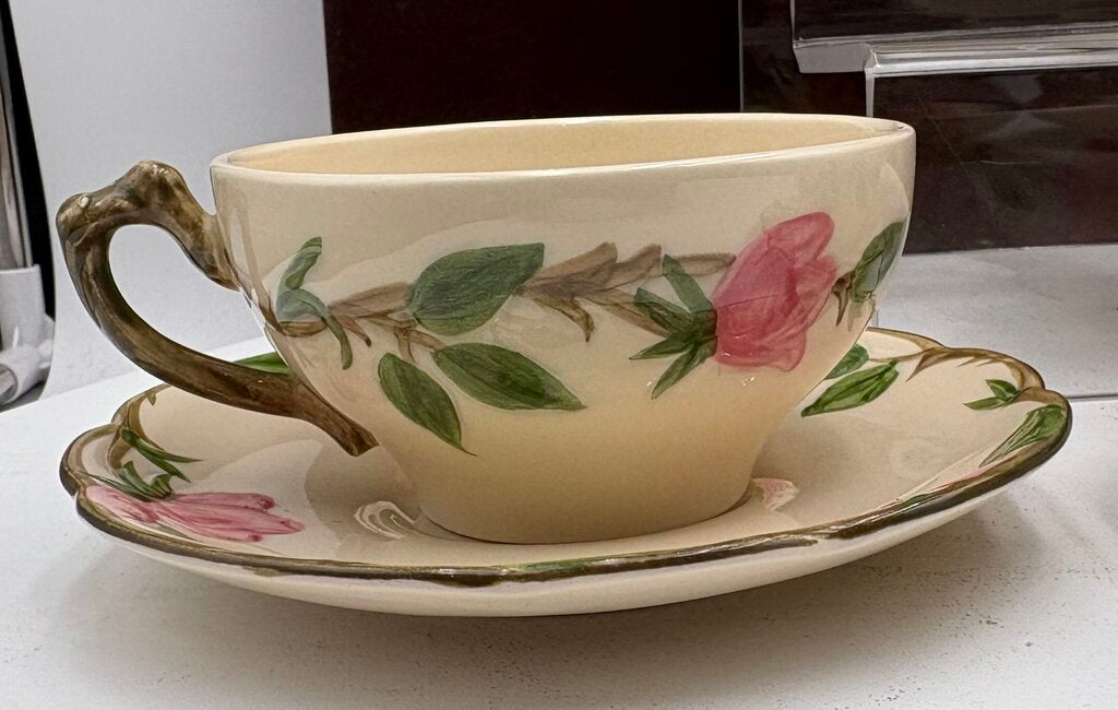 Vintage Franciscan Desert Rose USA Ca. Teacup & Saucer 8 Sets (16Pcs)