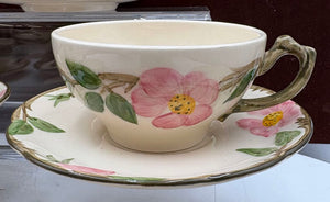 Vintage Franciscan Desert Rose USA Ca. Teacup & Saucer 8 Sets (16Pcs)