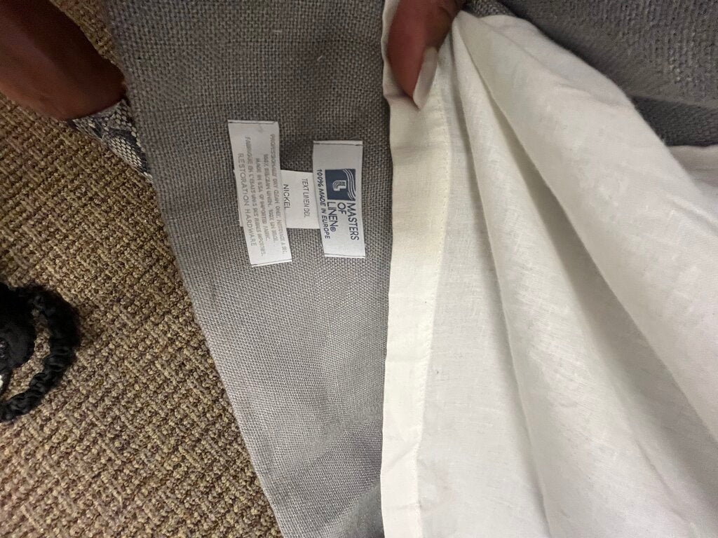 Restoration Hardware Belgian Textured Linen Drapery 87x99