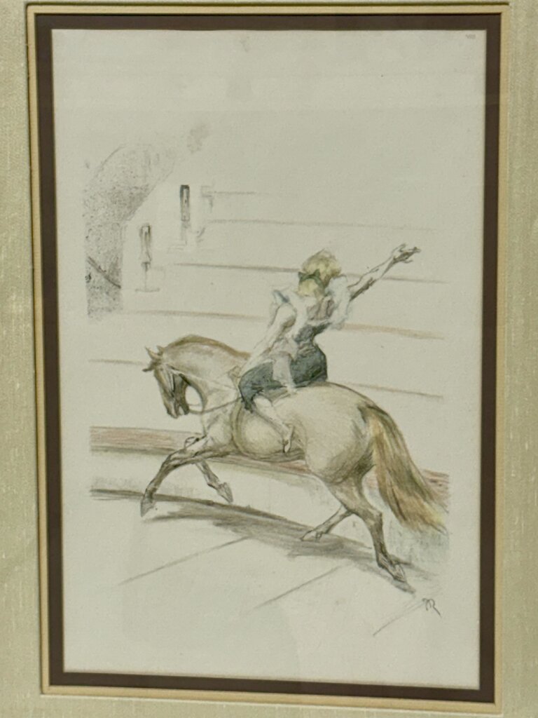 Pablo Roig "Bareback Rider Plate" #VIII Signed Original Colored Litho.