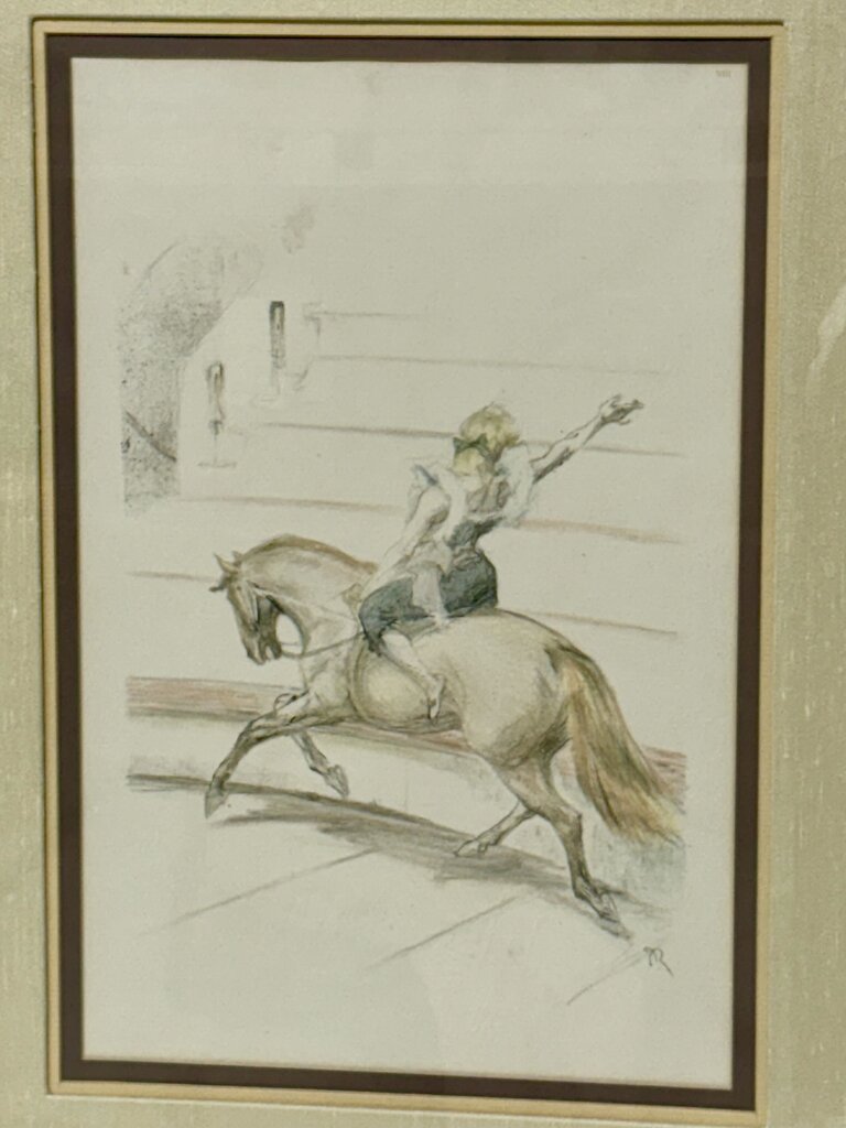 Pablo Roig "Bareback Rider Plate" #VIII Signed Original Colored Litho.