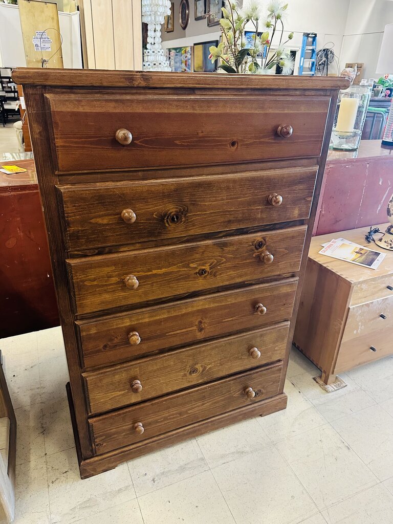 6 Drawer High Boy Dresser 38x18x57