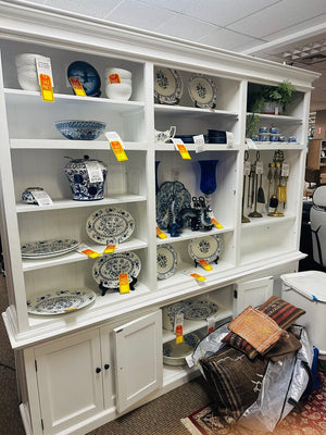 White Breakfront Wall Cabinet 16x94x86