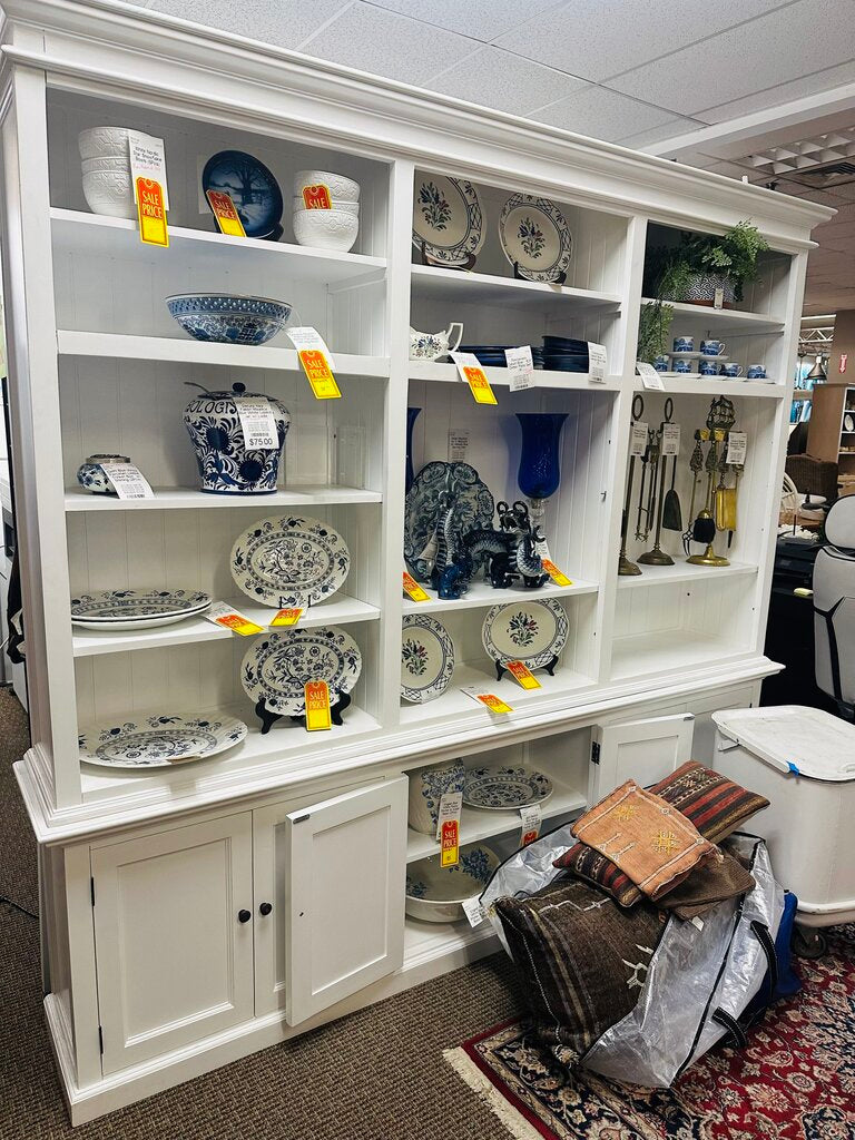 White Breakfront Wall Cabinet 16x94x86