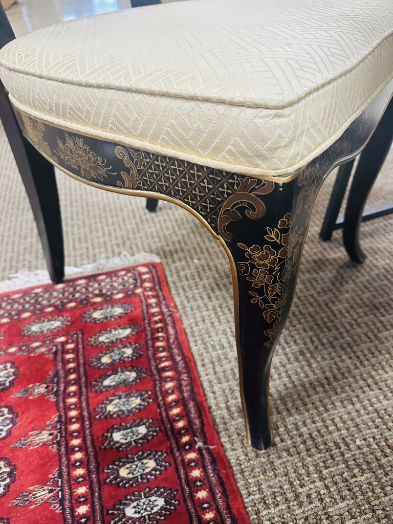 Lacquered Chinoiserie Cane Back Chair