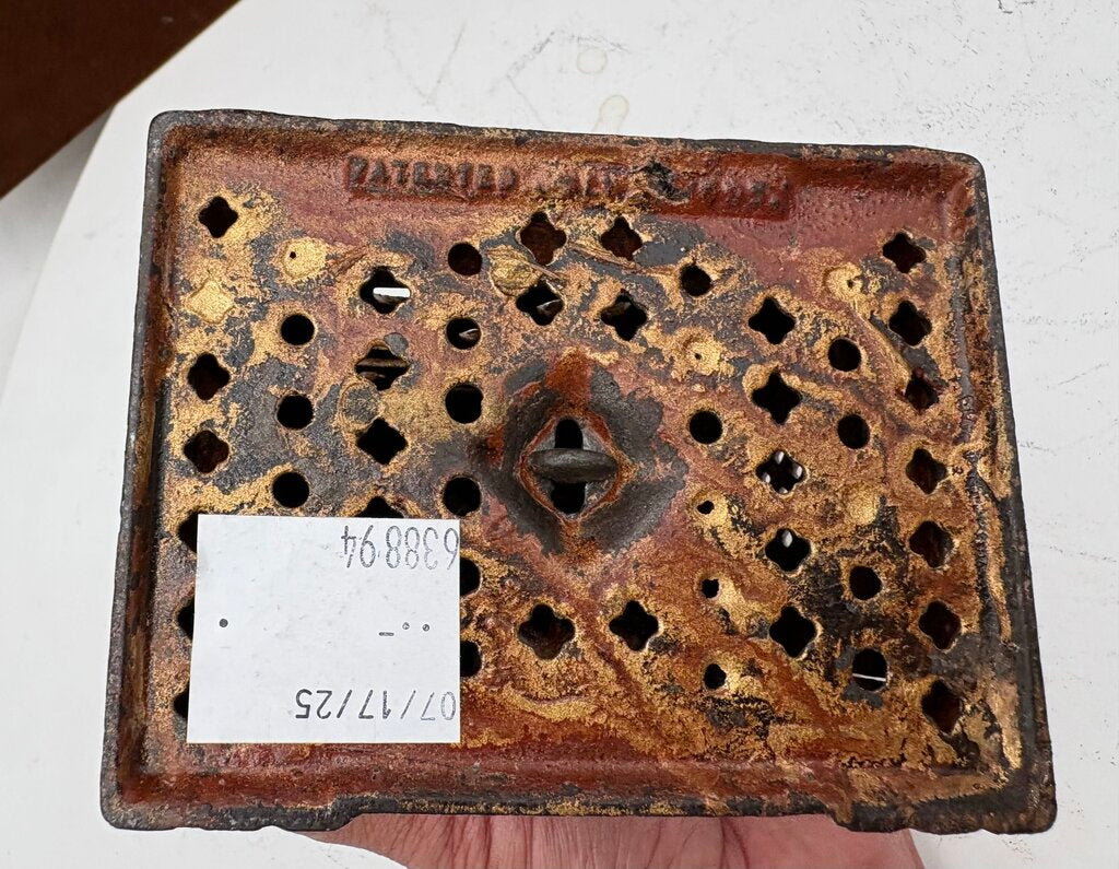 J.E. Stevens 1895 "Four Tower Bank Building" Cast Iron Bank (8Pcs)