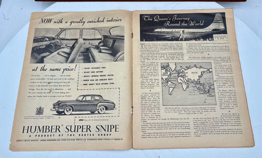 The Daily Telegraph Royal Tour Picture Supplement 1950's Periodical in Plastic Sleeve