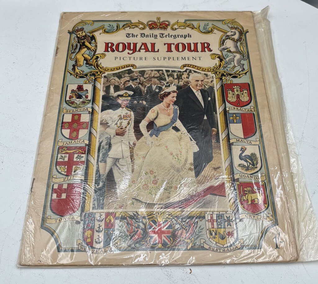 The Daily Telegraph Royal Tour Picture Supplement 1950's Periodical in Plastic Sleeve