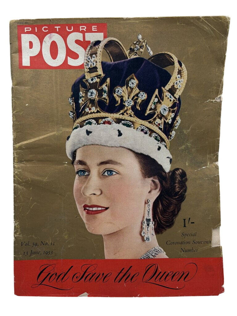 Vintage Picture Post 1953 Special Coronation Souvenir Periodical in Plastic Sleeve by Miss Daisy's Consignment & Auction House
