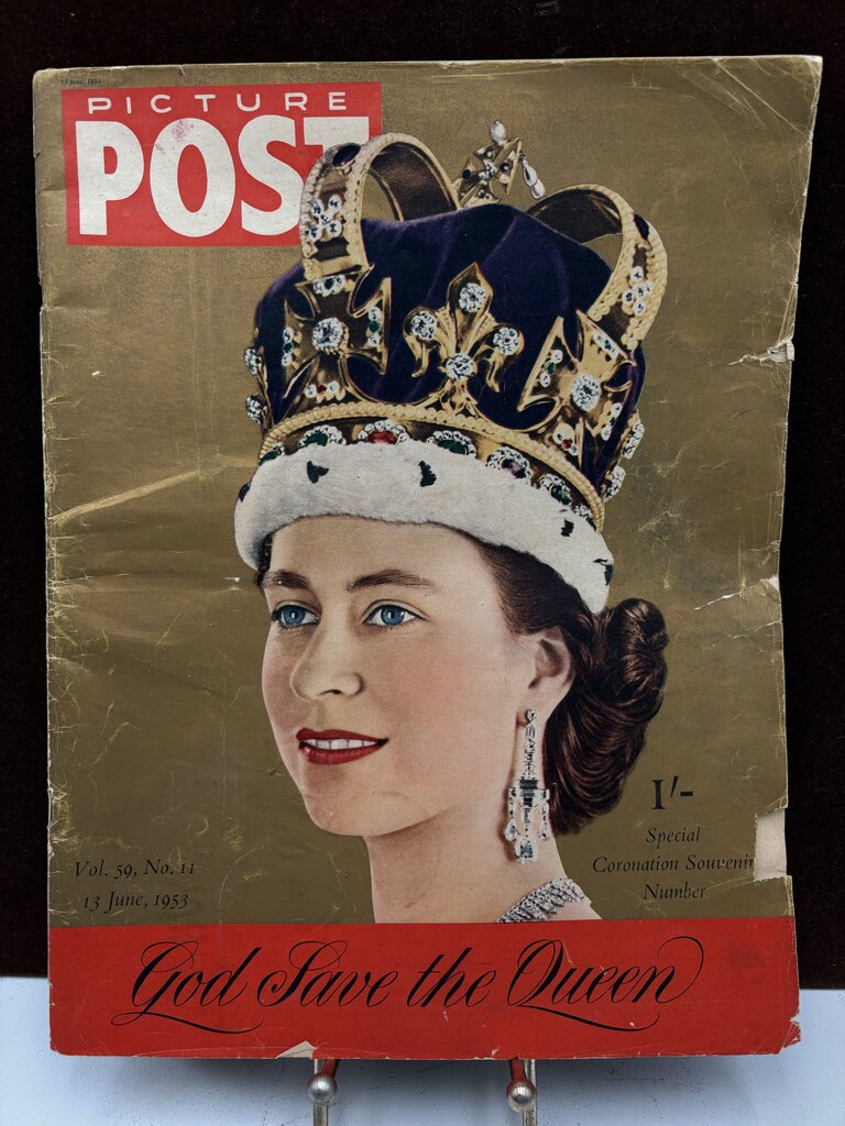 Vintage Picture Post 1953 Special Coronation Souvenir Periodical in Plastic Sleeve