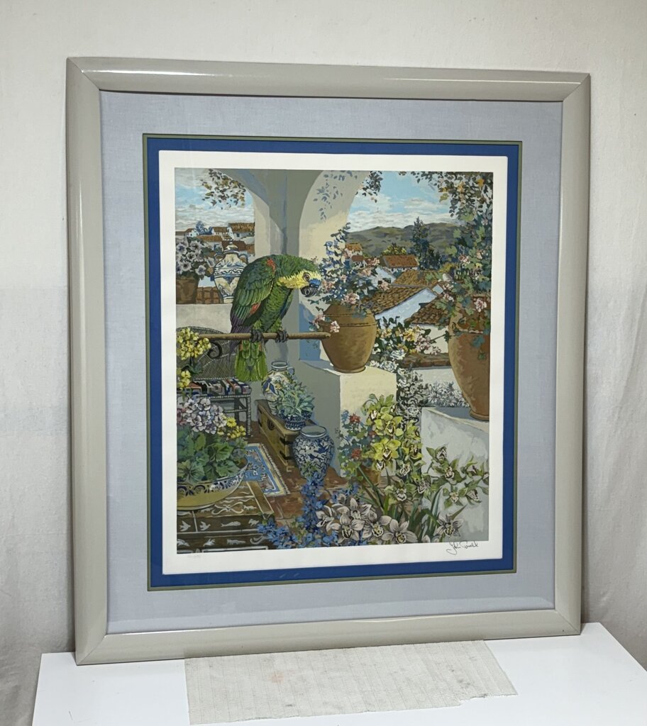 John Powell "Parrots & Rooftops" #116/295 LTD Series Signed Serigraph
