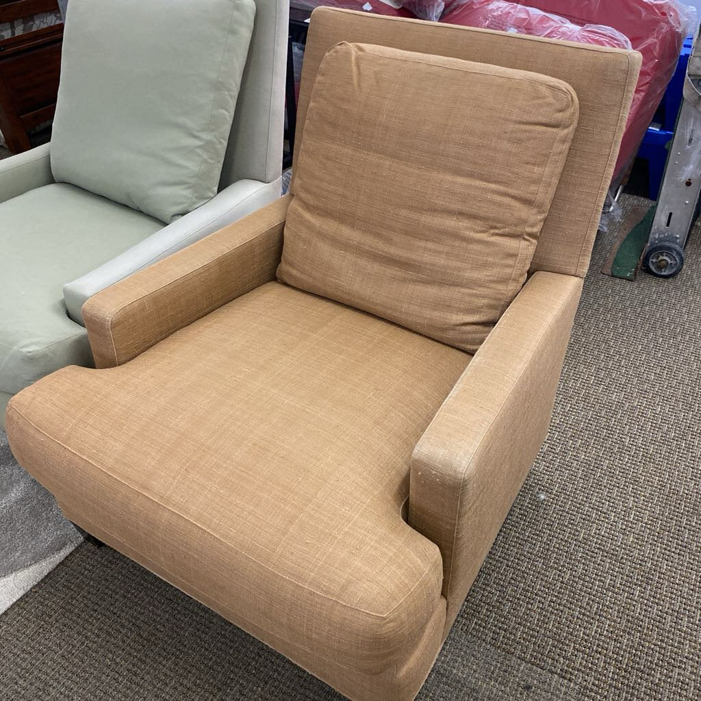 Baker Upholstered Club Chair Pale Rust