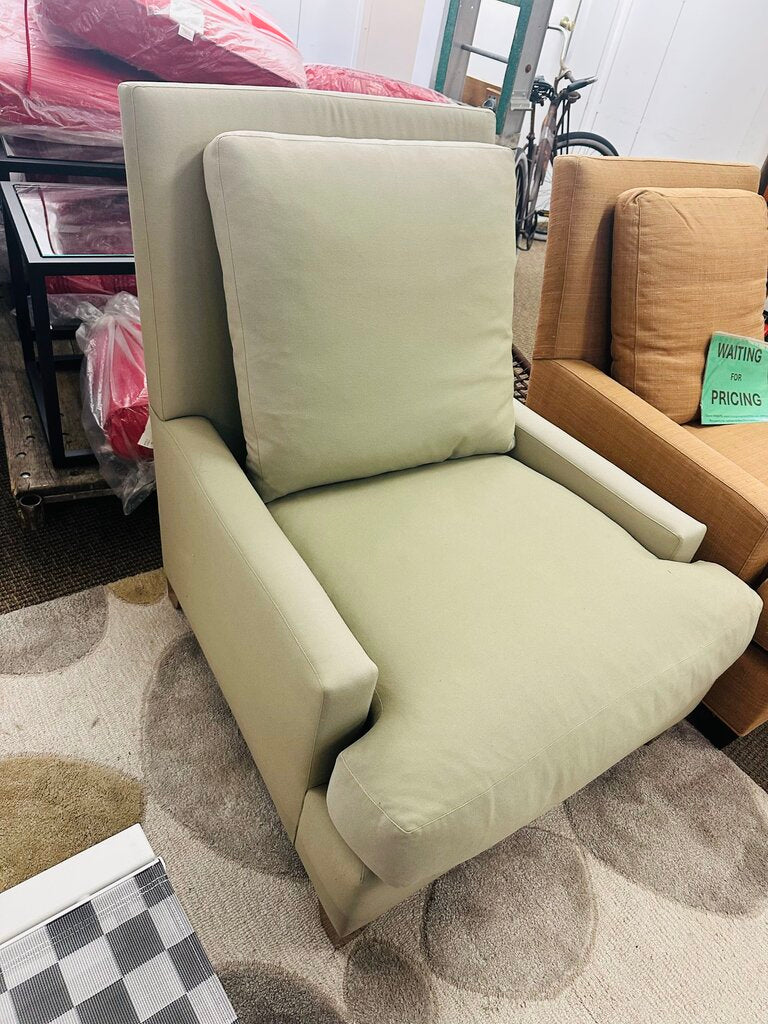 Baker Upholstered Club Chair Mint Green