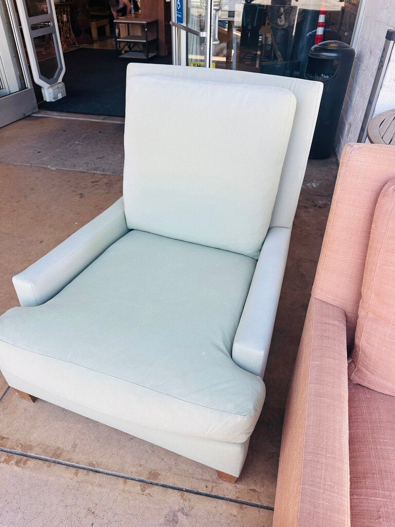 Baker Upholstered Club Chair Mint Green