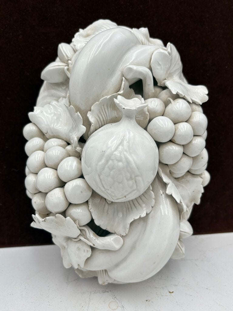 Vintage Italian Blanc De Chine Porcelain Fruit Display Center Piece (Various Small Chips)