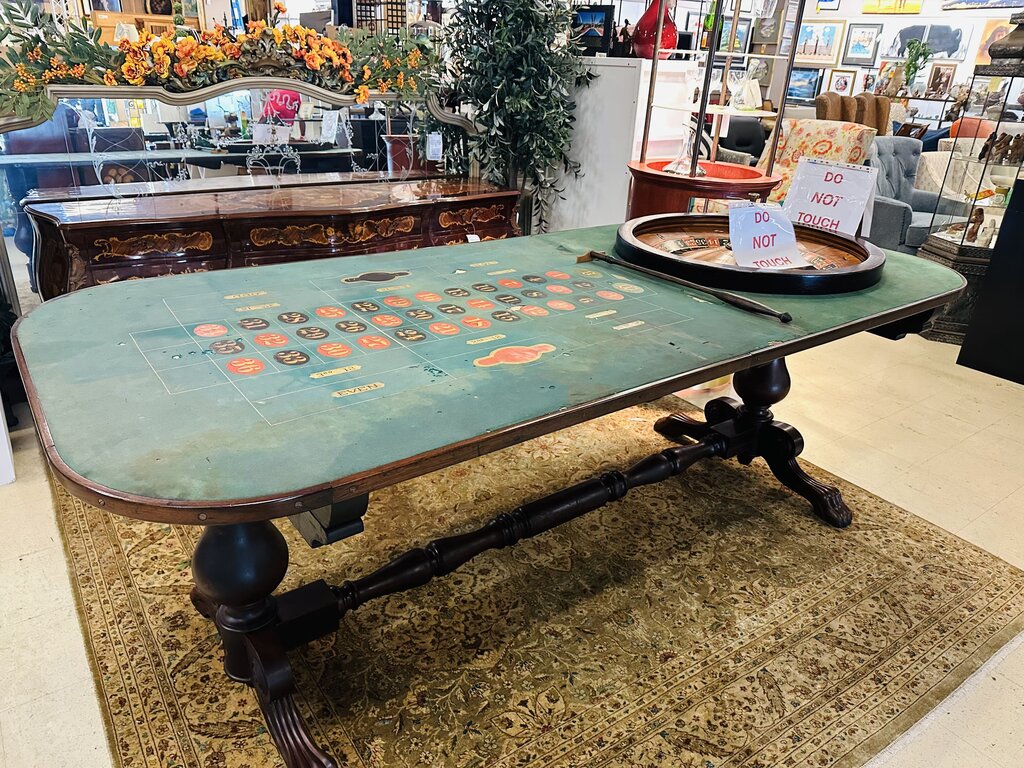 Warner Brothers William Ellis 19th Century Roulette Wheel Table