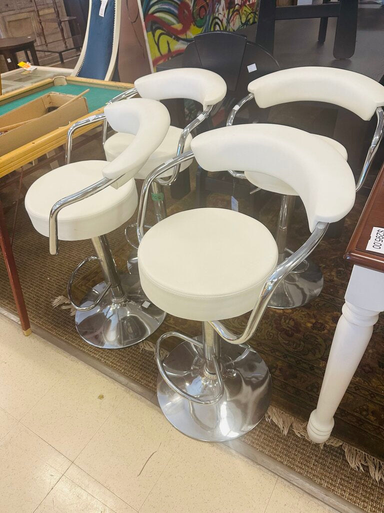 Adjustable Chrome Bar Stool