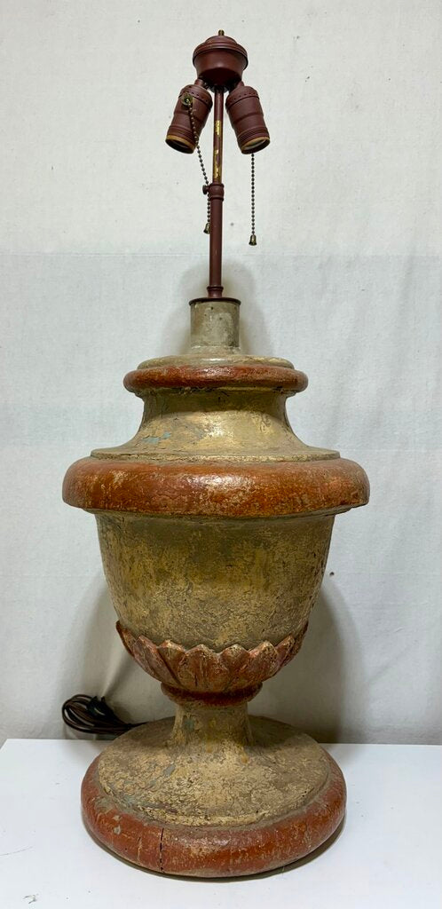 Faux Stone Composite Cast Urn Style 2 Light Table Lamp (PAIR) NO Shades