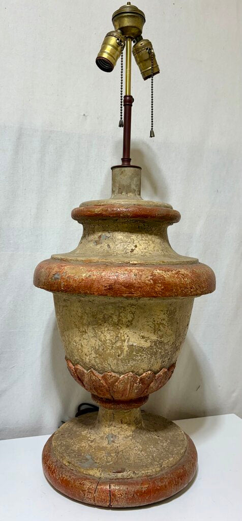 Faux Stone Composite Cast Urn Style 2 Light Table Lamp (PAIR) NO Shades
