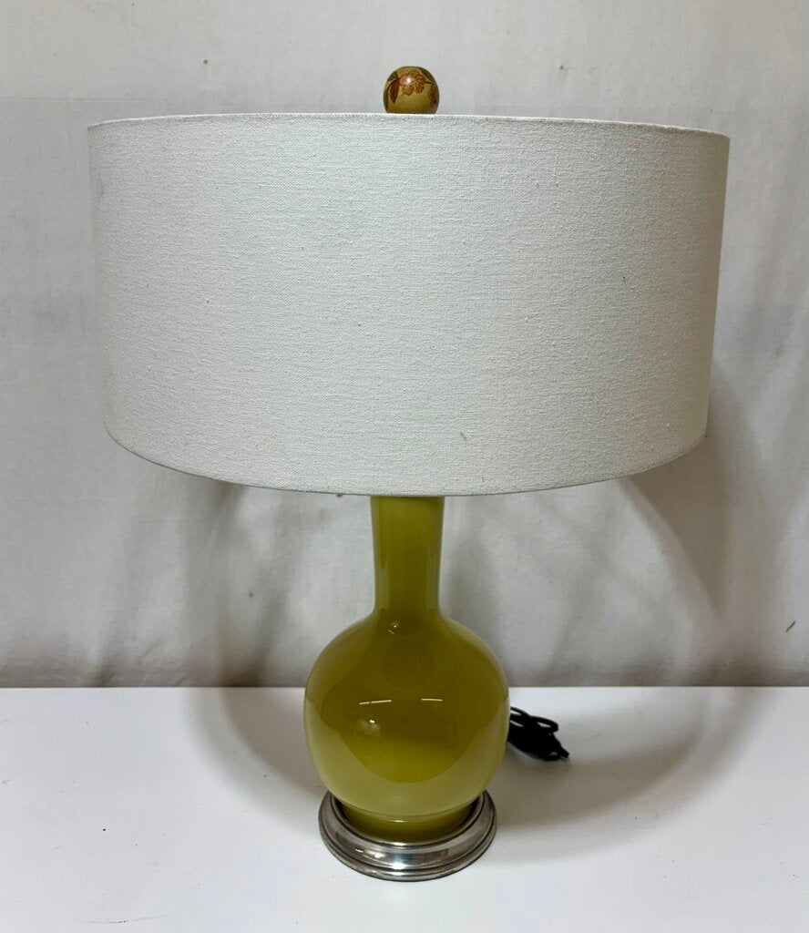 Olive Green Single Gourd Style Table Lamp