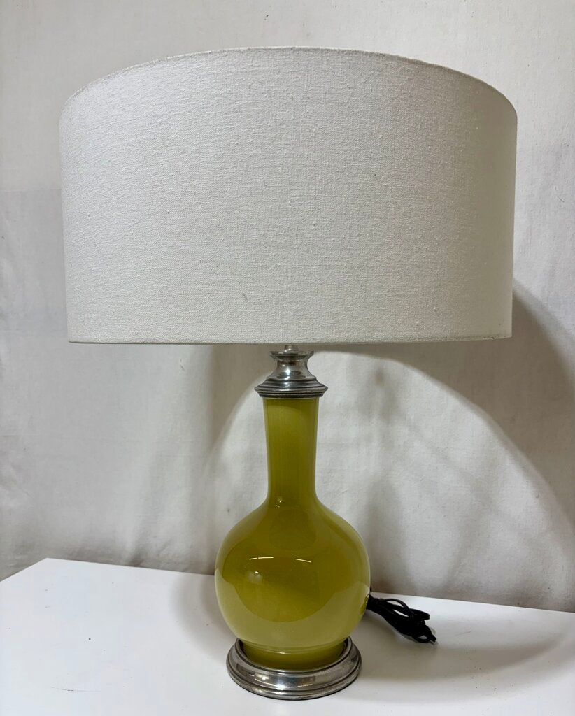 Olive Green Single Gourd Style Table Lamp