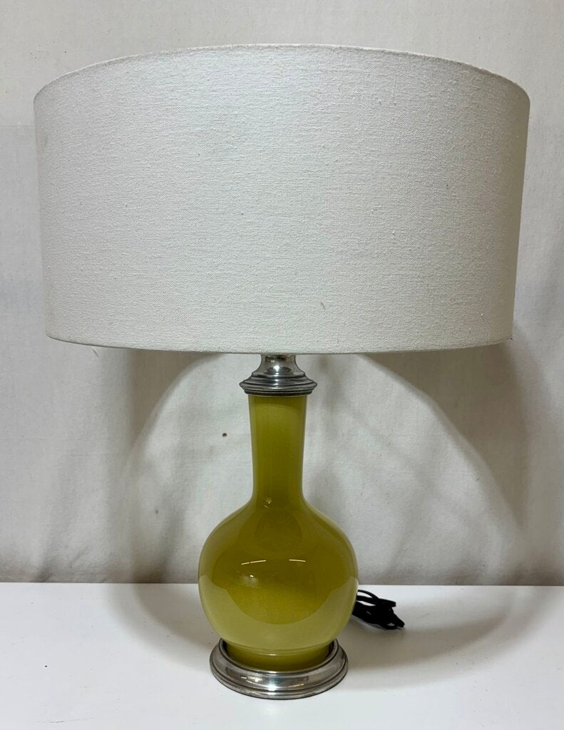 Olive Green Single Gourd Style Table Lamp