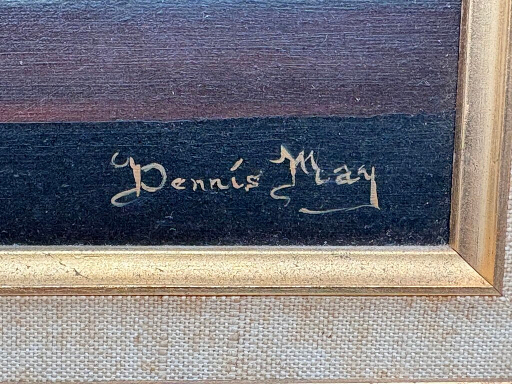 Dennis May Still Life Oil on Canvas Signed