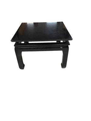 Black Lacquer Square Ming Style Side Table 22x22x15
