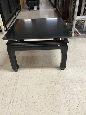 Black Lacquer Square Ming Style Side Table 22x22x15