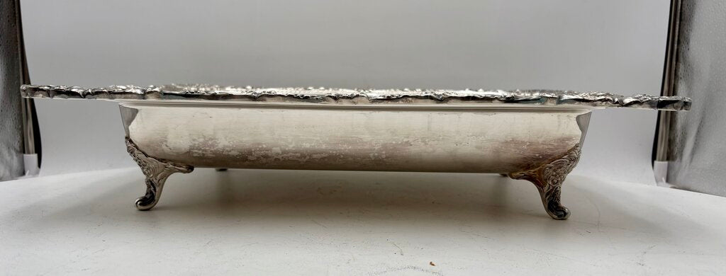 Wallace Christopher Wren Silver Plated Lidded Double Sided Footed Serving Tray (5Pcs)