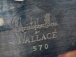 Wallace Christopher Wren Silver Plated Lidded Double Sided Footed Serving Tray (5Pcs)
