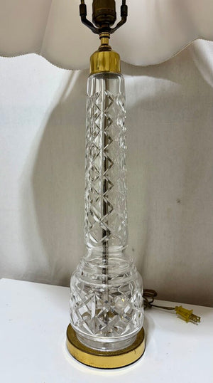 Waterford Beline Pattern Brass and Crystal Table Lamp (PAIR)
