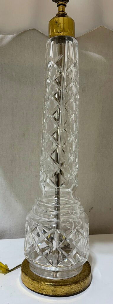 Waterford Beline Pattern Brass and Crystal Table Lamp (PAIR)