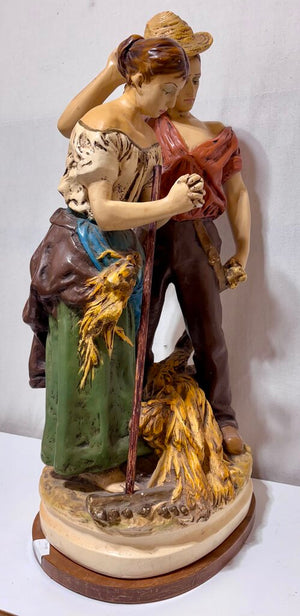 Japanese Replica Royal Dux Figural Solid Ceramic Statue 27.6"
