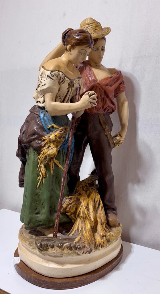 Japanese Replica Royal Dux Figural Solid Ceramic Statue 27.6"
