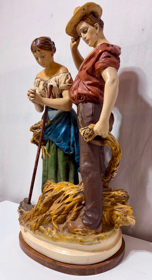 Japanese Replica Royal Dux Figural Solid Ceramic Statue 27.6"