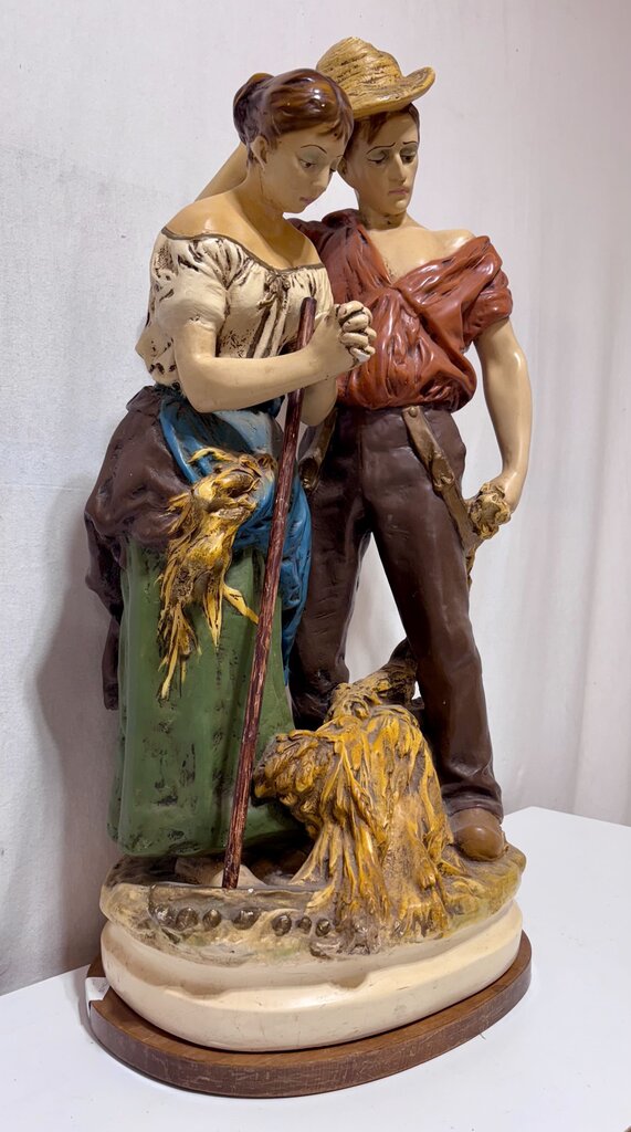 Japanese Replica Royal Dux Figural Solid Ceramic Statue 27.6"