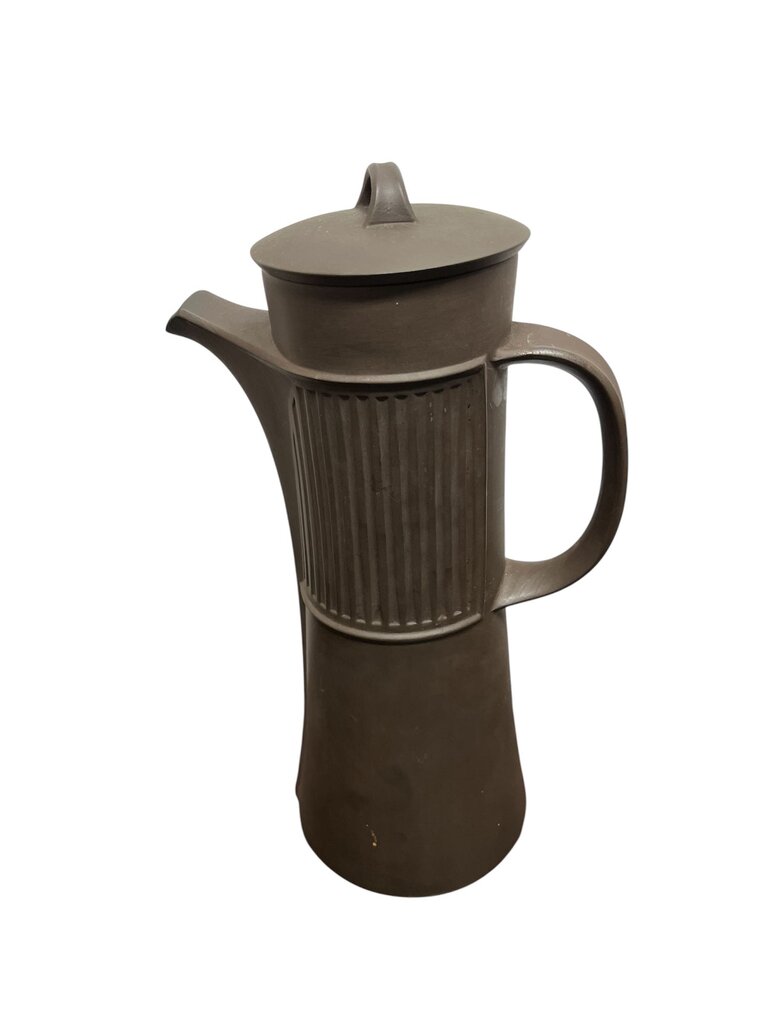 Dansk Jens Quistgaard Brown Flamestone 13" Coffee Pot+Lid Mid Century