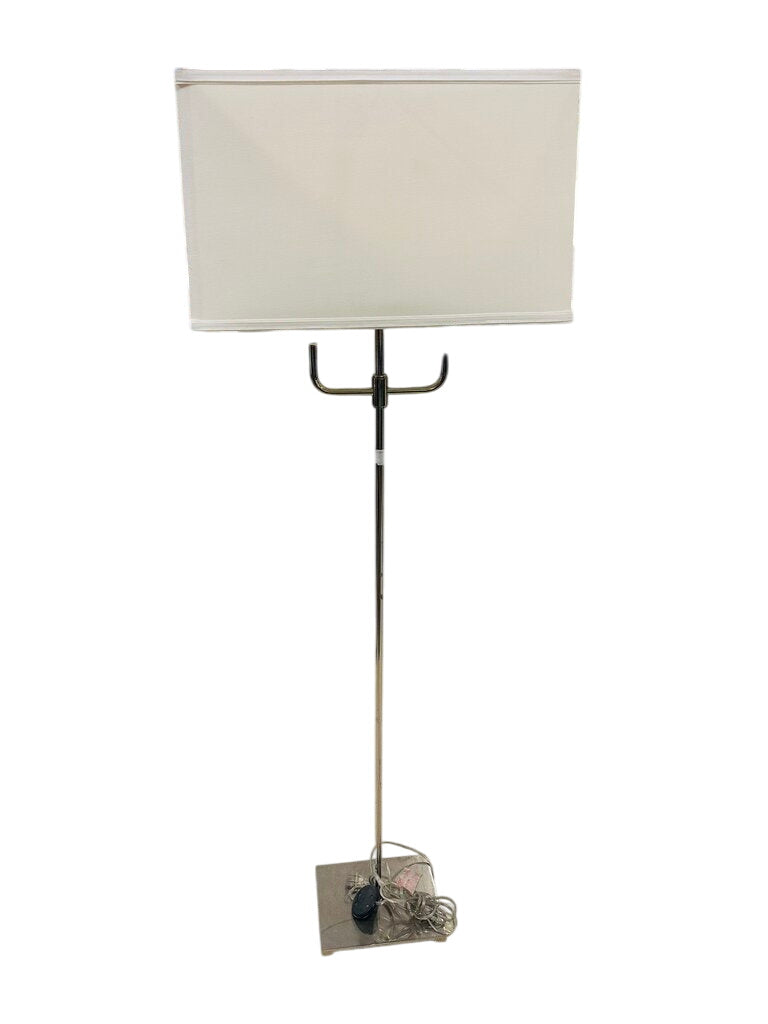 Andros Brushed Steel Finish Floor Lamp by Miss Daisy's Consignment & Auction House