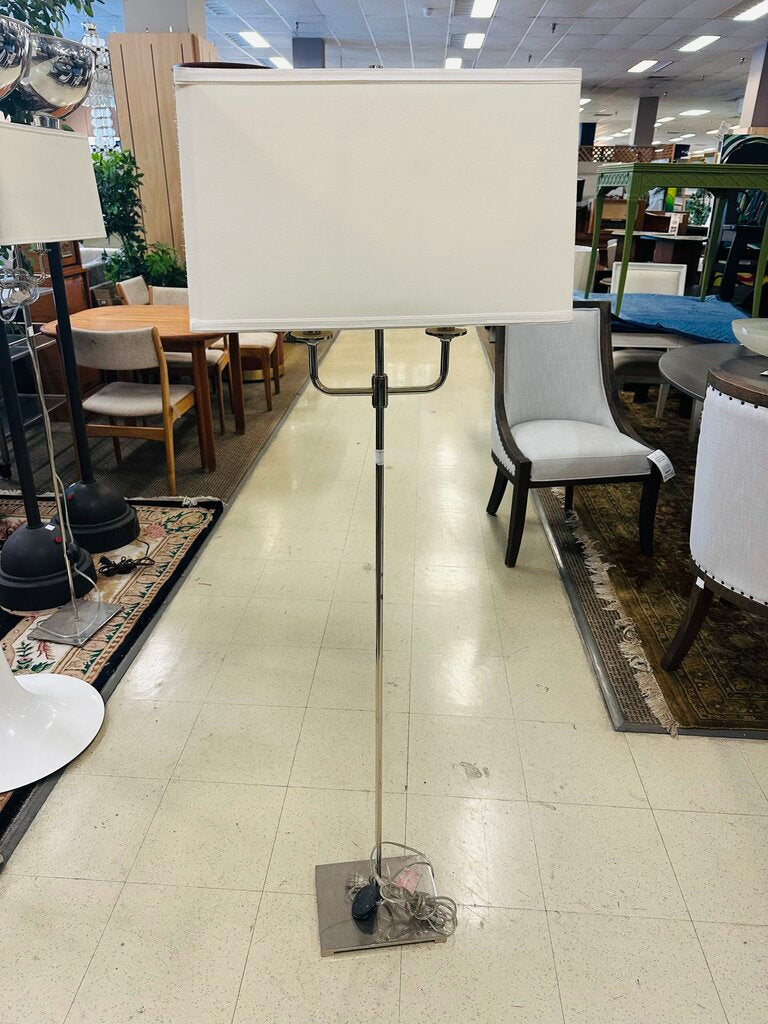 Andros Brushed Steel Finish Floor Lamp