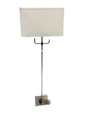 Andros Brushed Steel Finish Floor Lamp by Miss Daisy's Consignment & Auction House
