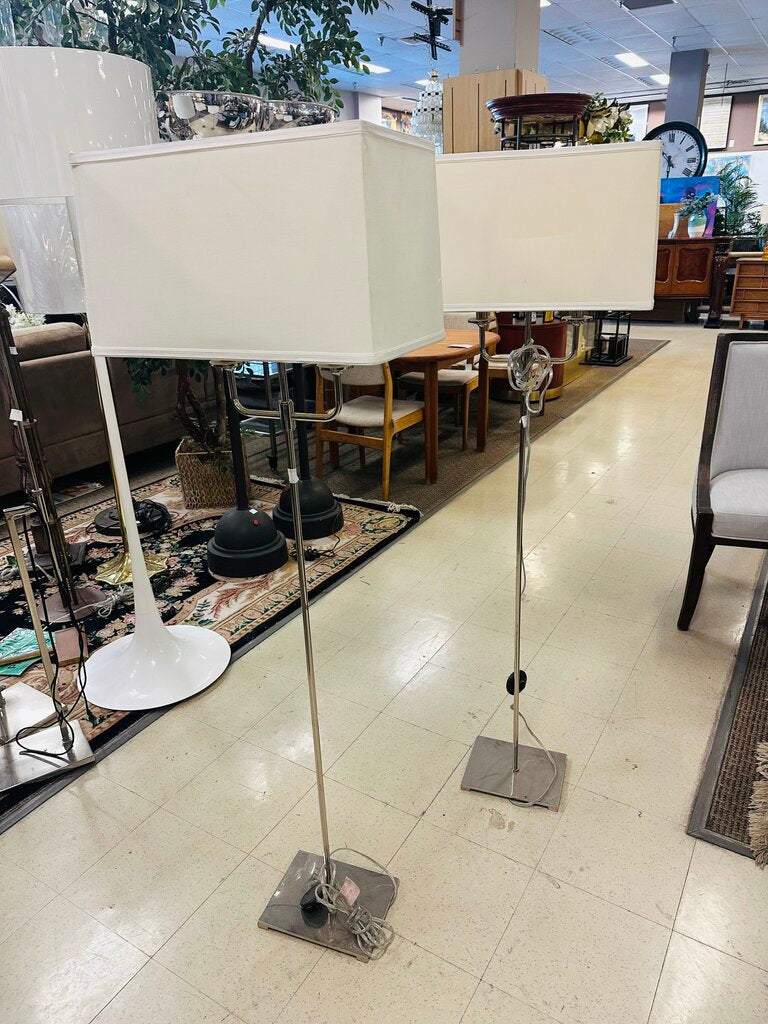Andros Brushed Steel Finish Floor Lamp