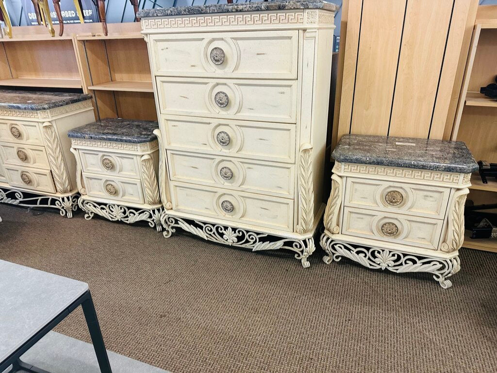 Pulaski Marble Top Nightstands (pair) 17x2728