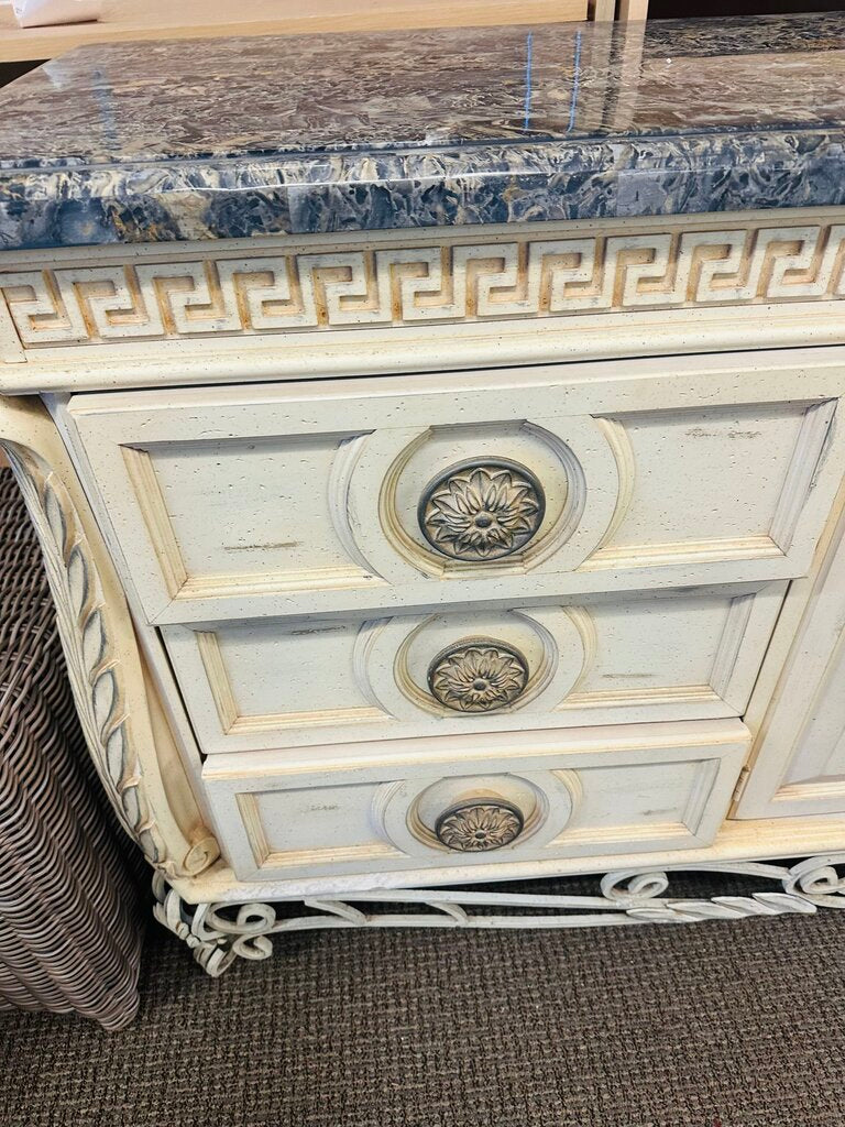 Pulaski Marble Top Sideboard / Buffet 74x19x36