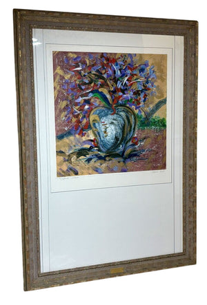 Lauren Paul "Spanish Flower" Original Mono Print Signed w/ Cert on Back by Miss Daisy's Consignment & Auction House