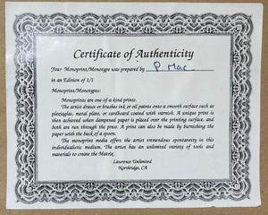 P. Mac "Biedermeier" Signed Mono Type by Lawrence Unlimited #12/150