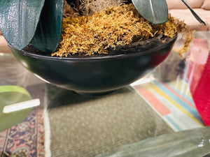 Silk Orchid In Porcelain Pot